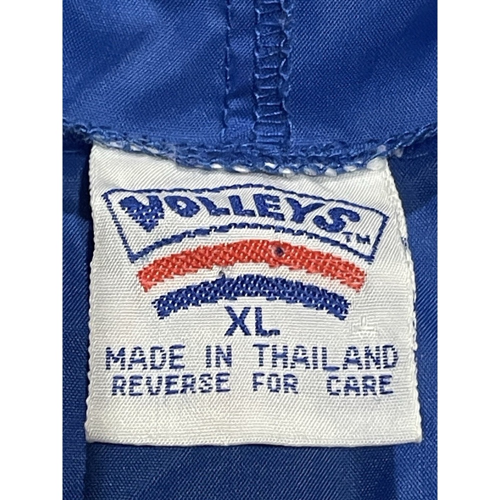 Vtg Volleys Blue Rainbow Nylon Windbreaker Jacket Zip Up Sz XL 23/28" Great Cond - Picture 5 of 6